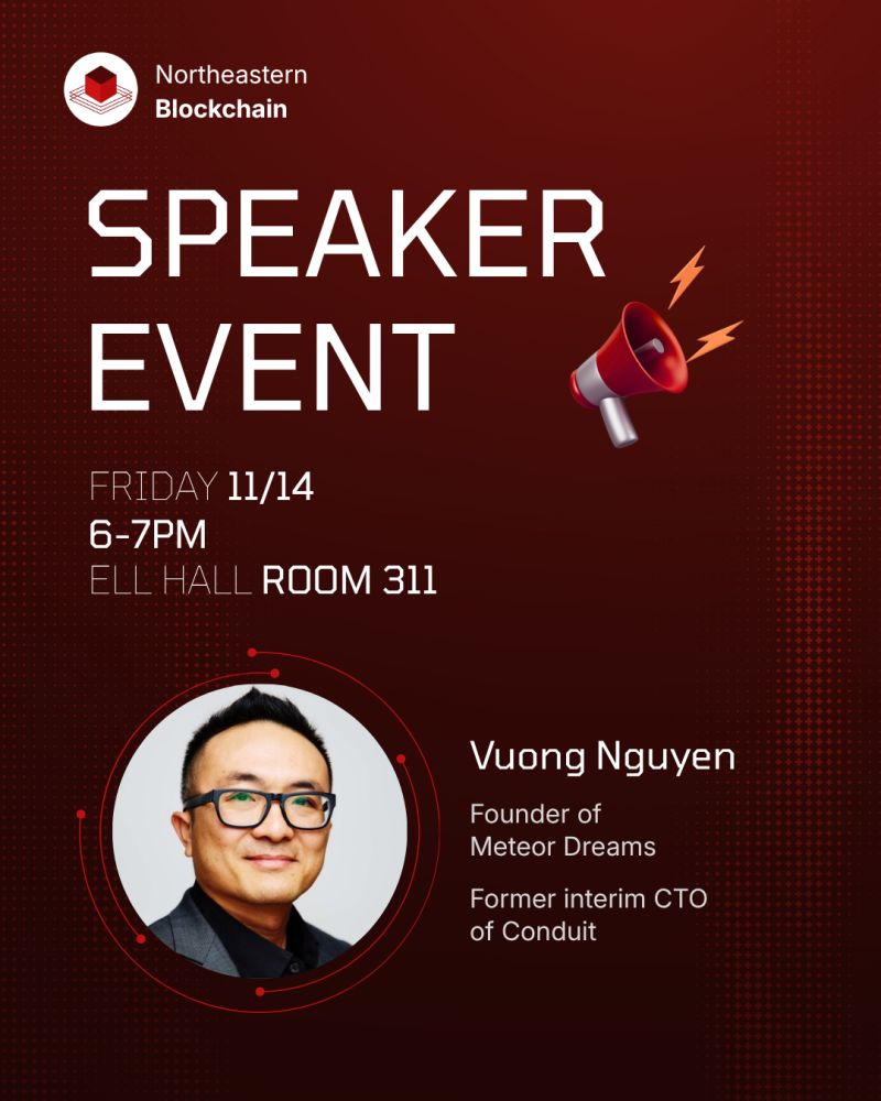 NEU Blockchain Organization Event Flyer